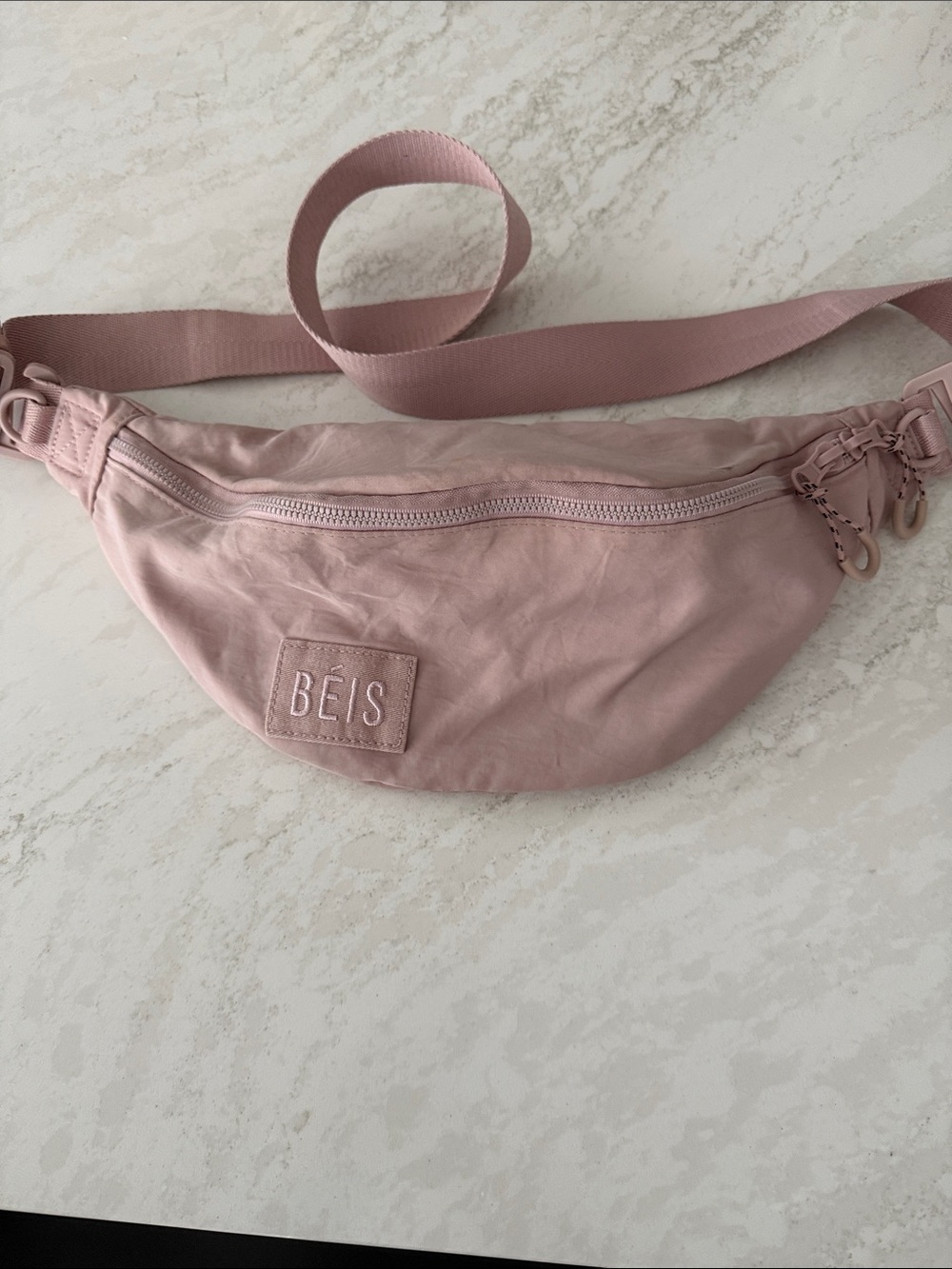 BEIS Blush Pink Crossbody Belt Bag